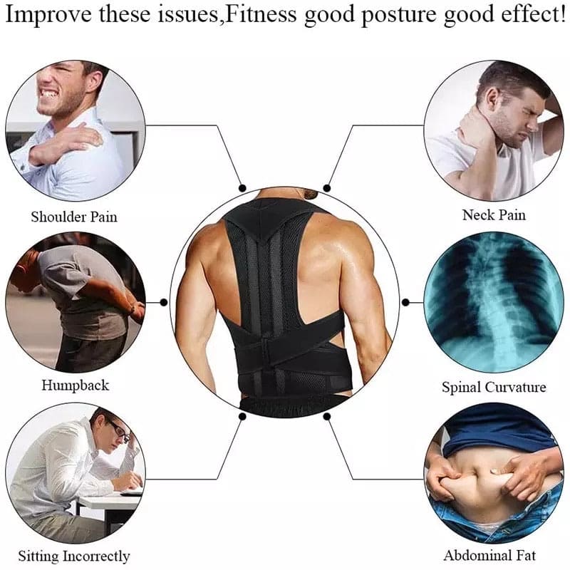 Adjustable Posture Back Belt, Posture Corrector Belt For Men And Women, Back Support And Shoulder Belt Adjustable Posture Back Belt, Posture Corrector Belt For Men And Women, Back Support And Shoulder Belt
